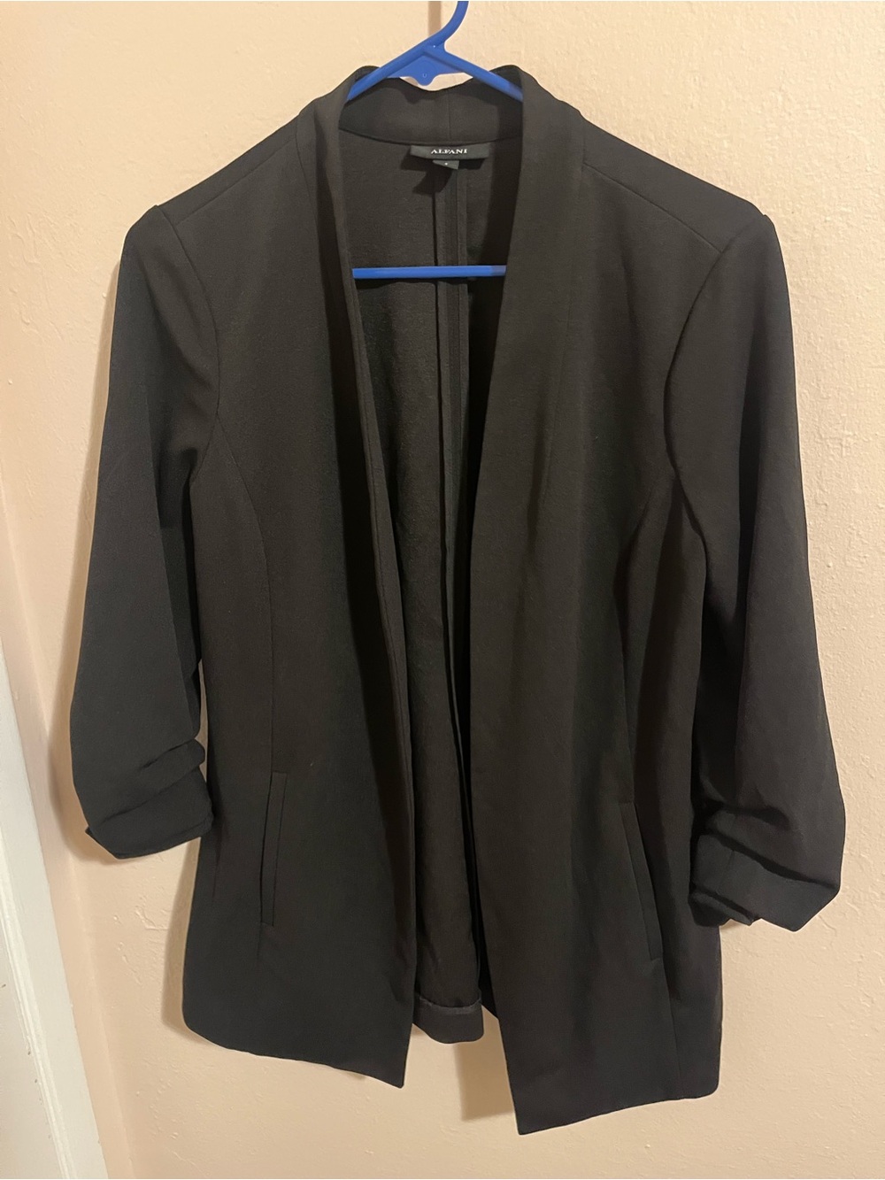 Alfani Black Open-Front Tailored Women's Blazer
